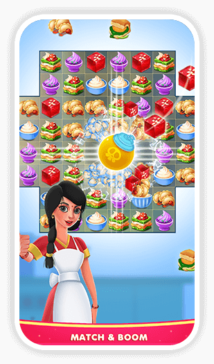 Indian Food Baash - Match 3 Puzzle Game